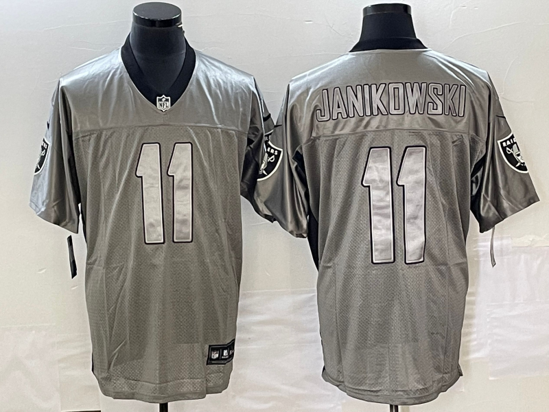 Men's Las Vegas Raiders Sebastian Janikowski #11 Gray Jersey